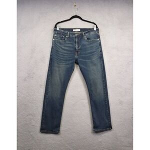 Levis Signature Jeans Mens 34x30 Blue Straight Medium Wash Denim Stretch Classic